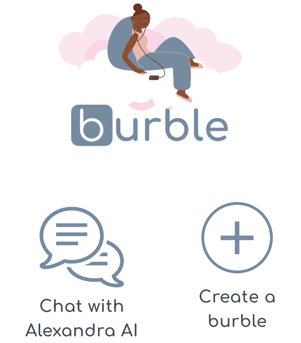 burble app screen